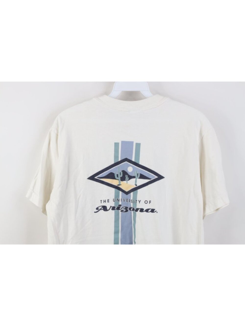 Vintage 90s Mens Medium Distressed Spell Out University of Arizona T-Shirt USA - Picture 13 of 14
